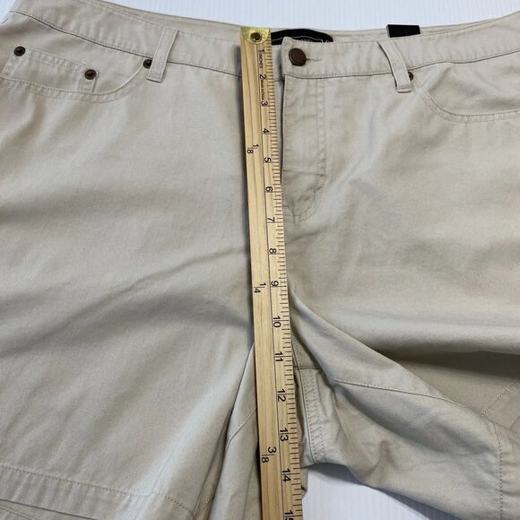 VENEZIA Lane Bryant Women's Shorts Size 18 Tan 100% Cotton - Picture 9 of 13